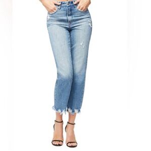 Good American Good Vintage Chewed Hem High Waist Straight leg jeans womens 4/27